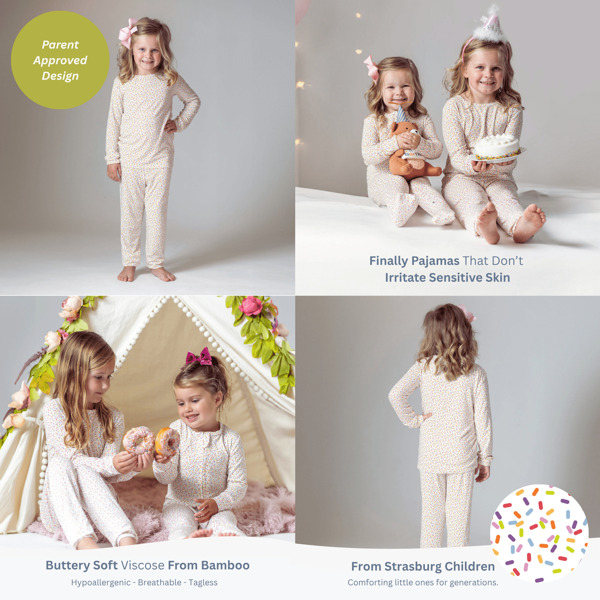 Checkered Bamboo Kids Pajamas